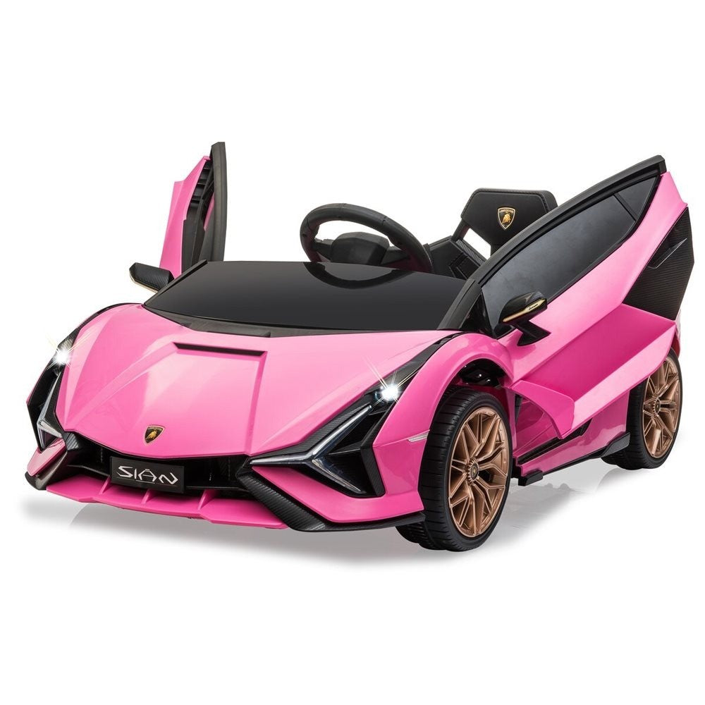 Lamborghini Sian med gummihjul 12V pink