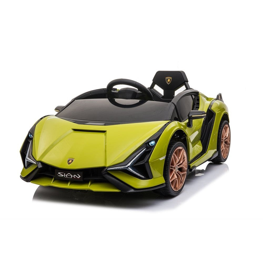 Lamborghini Sian med gummihjul 12V grøn