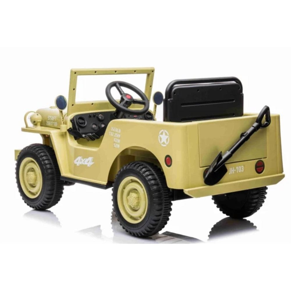 Azeno Desert Jeep sandfarvet 4x12V motor
