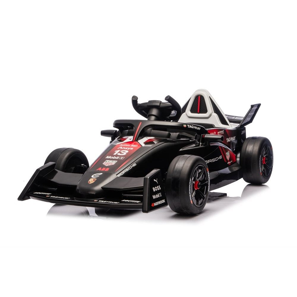 Porsche Formula E 12V med lædersæde sort