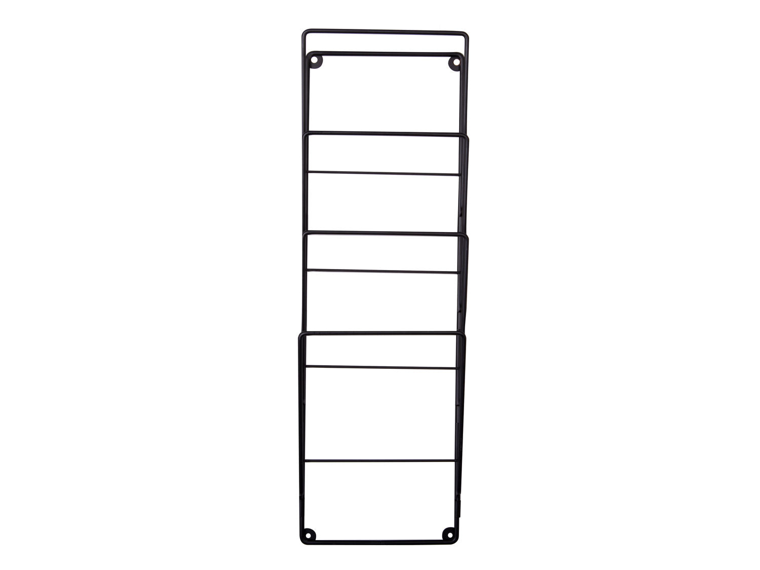 nutid Magasinstativ ståltråd mat sort