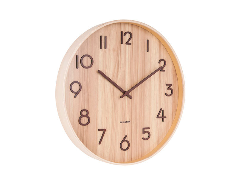 Karlsson Vægur Rent medium lyst basswood
