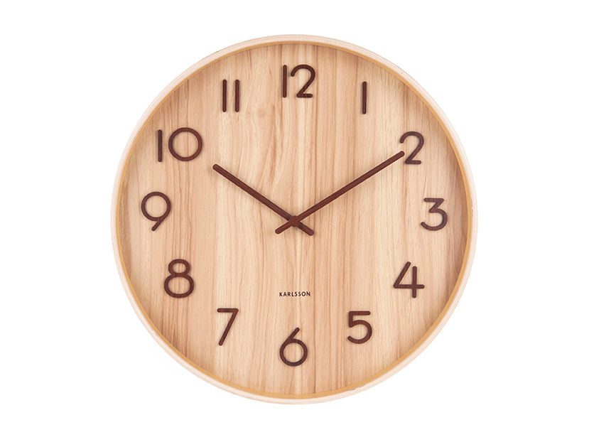 Karlsson Vægur Rent medium lyst basswood