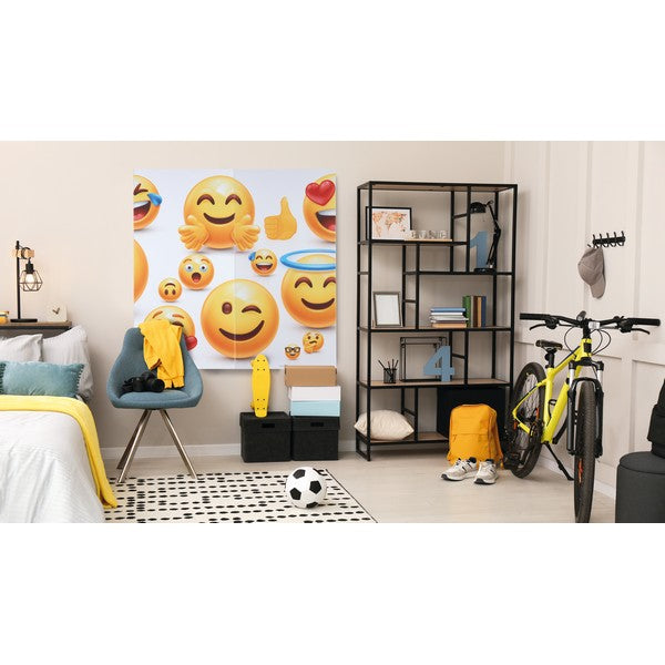 Akustikbillede polyester Emoji II hvid 9x600x1200 mm udsolgt til uge 20