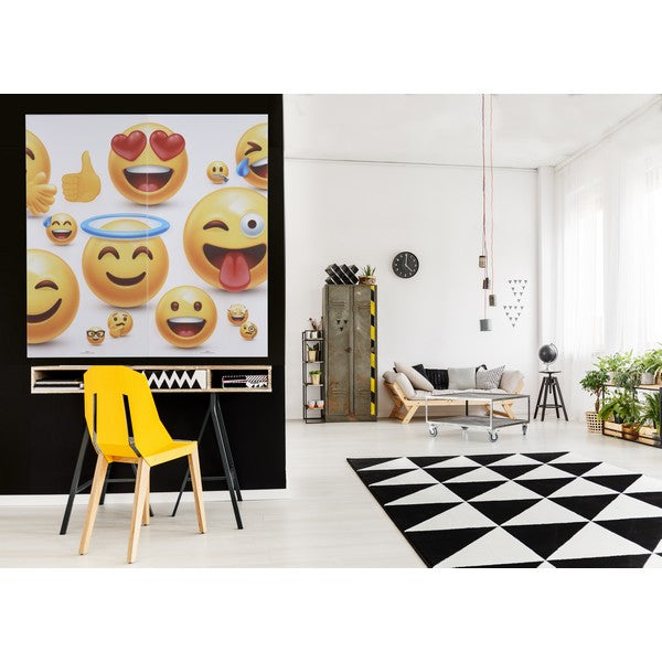 Akustikbillede polyester Emoji II hvid 9x600x1200 mm udsolgt til uge 20