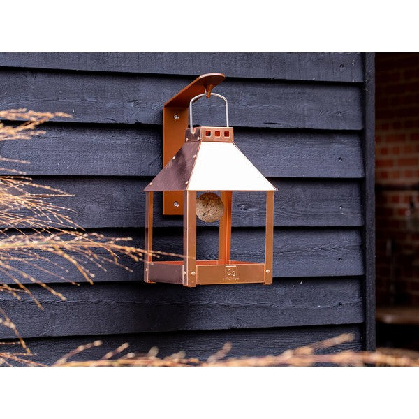 Kobber Mini Quadro Birdy Eat Foderbræt L17xB17xH27 cm