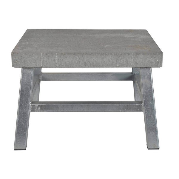 Galvaniseret Loungebord m betonflise L50xB50xH33 cm