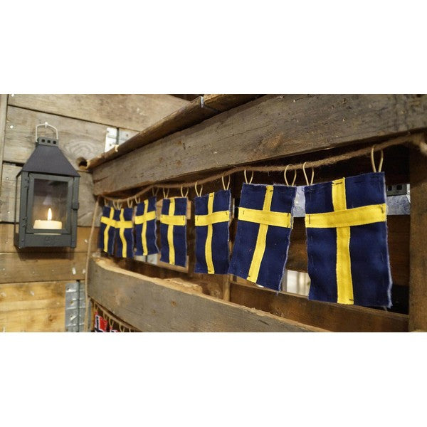 Mini Flag Wire Sverige (8 flag) L14,5xB11xH300 cm