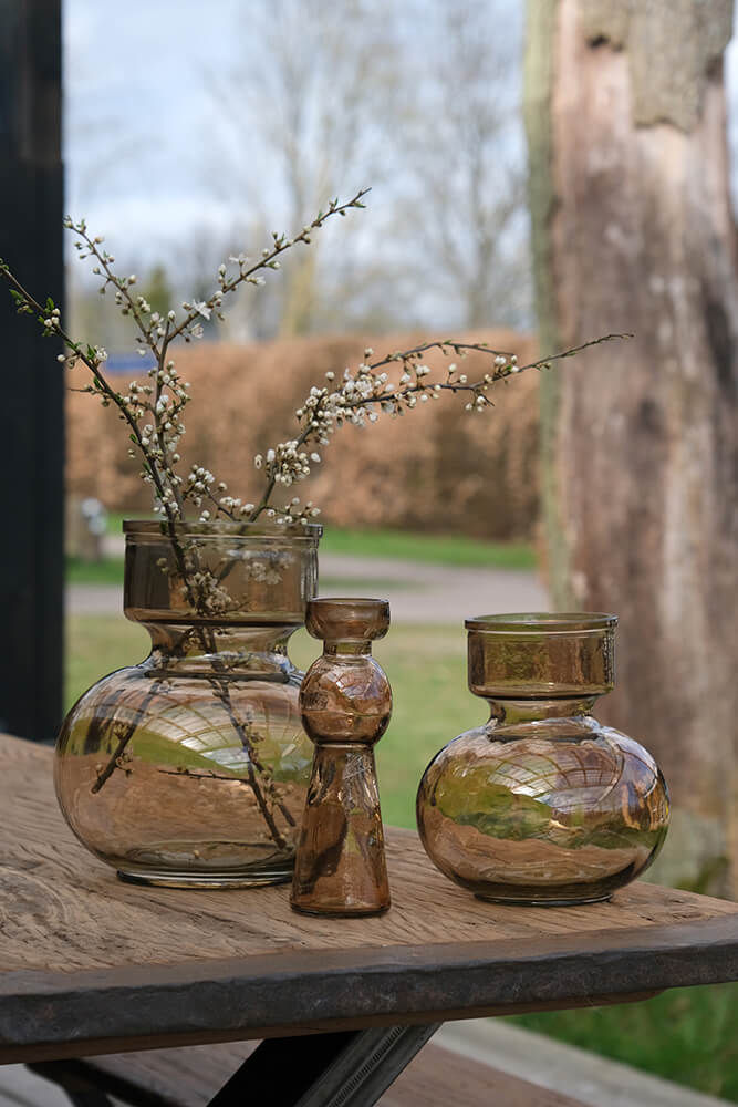 Trademark Living Dias vase - røgfarvet