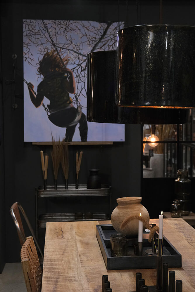 Trademark Living Dali lerkrukke med jernring - S