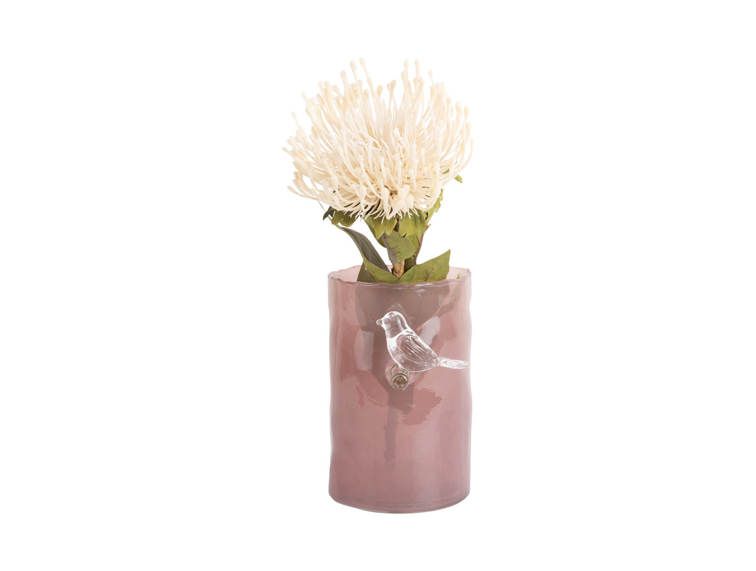 Present Time Vase Bird On Branch lille blød pink