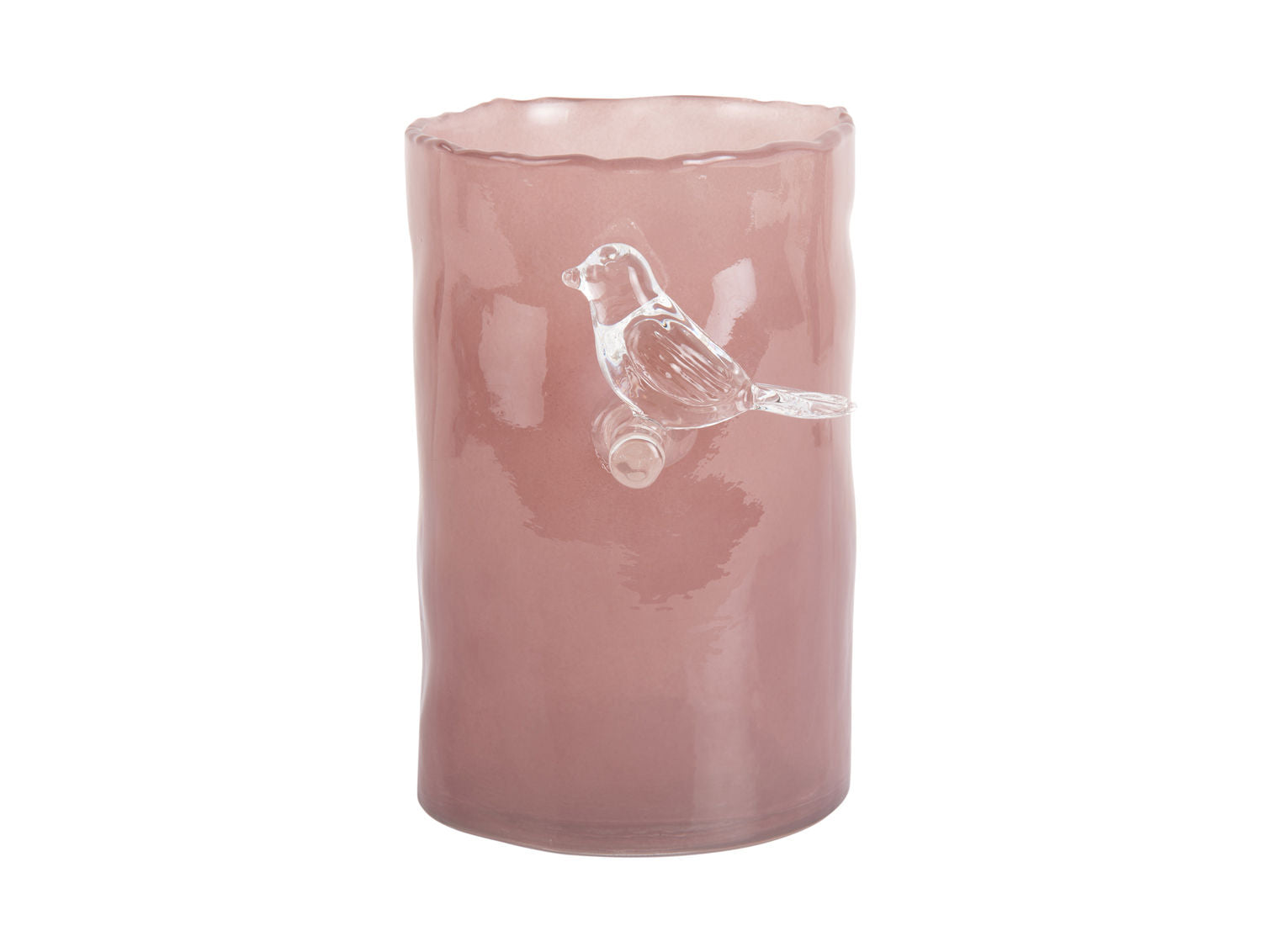 Present Time Vase Bird On Branch lille blød pink