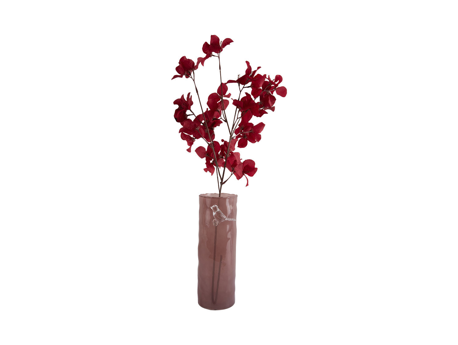 Present Time Vase Bird On Branch stor blød pink