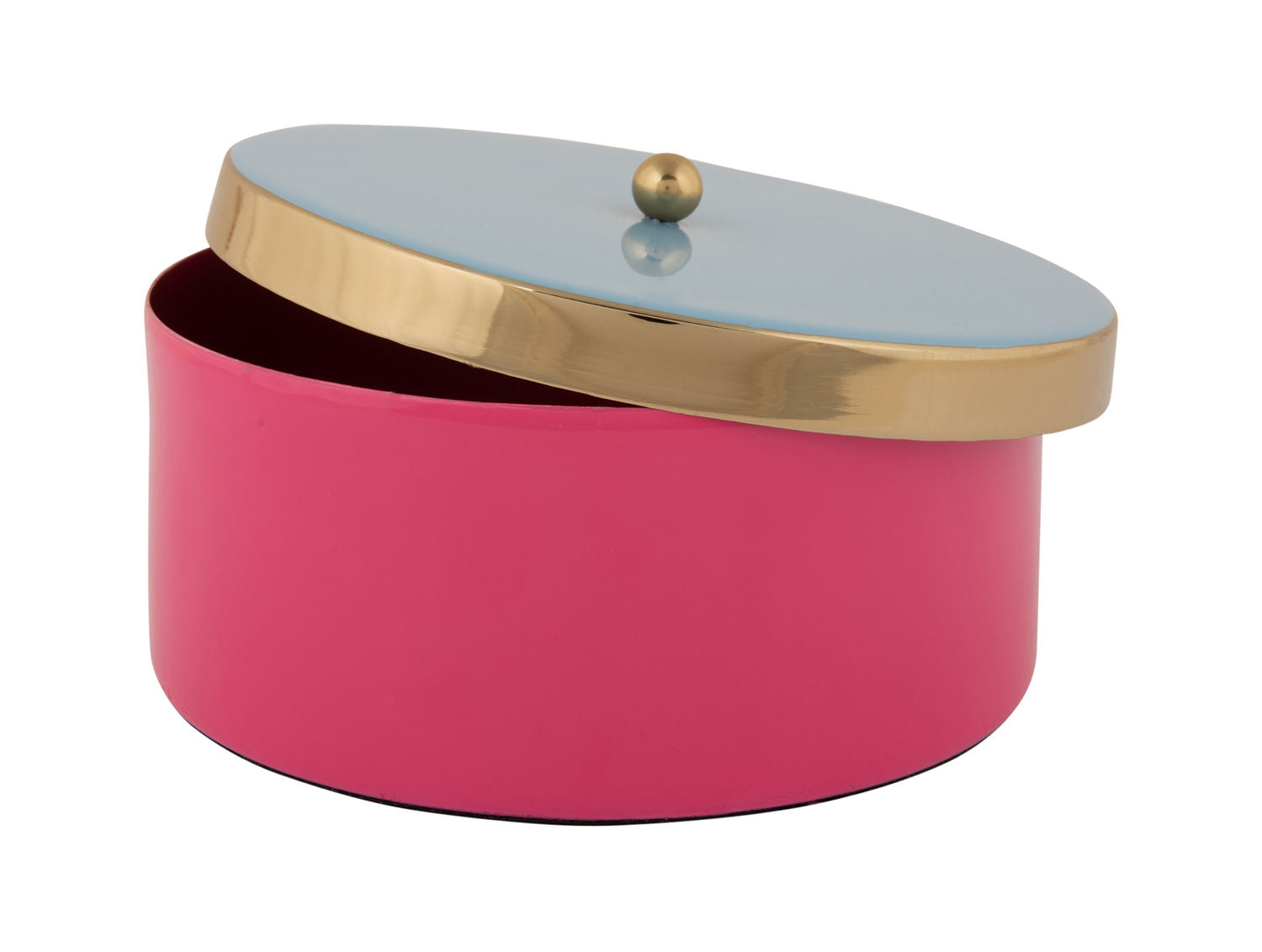 Present Time Opbevaringsboks Dobbelt Funky medium lys pink m. blød blå