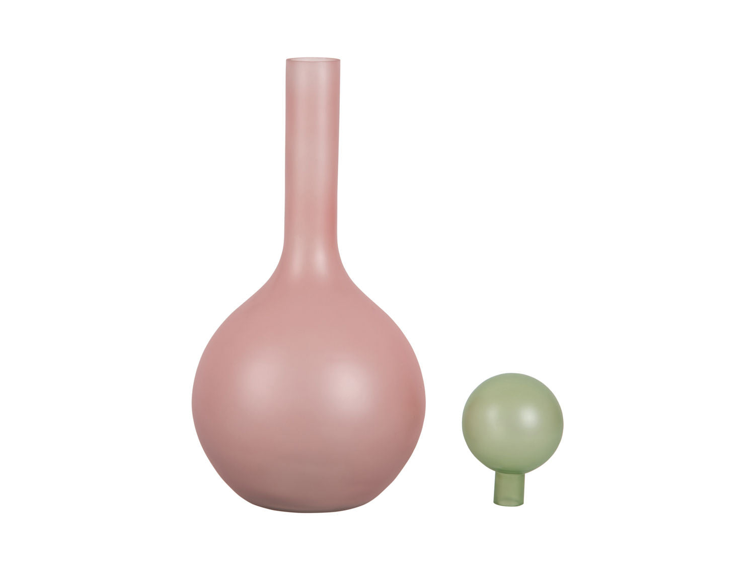 Present Time Vase Alegre Globo stor blød pink m. blød grøn