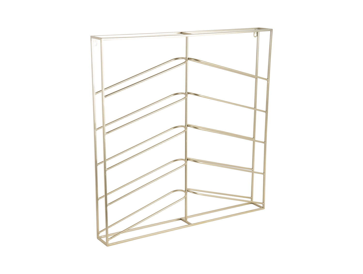 present time Wine rack Cuadro metal painted gold