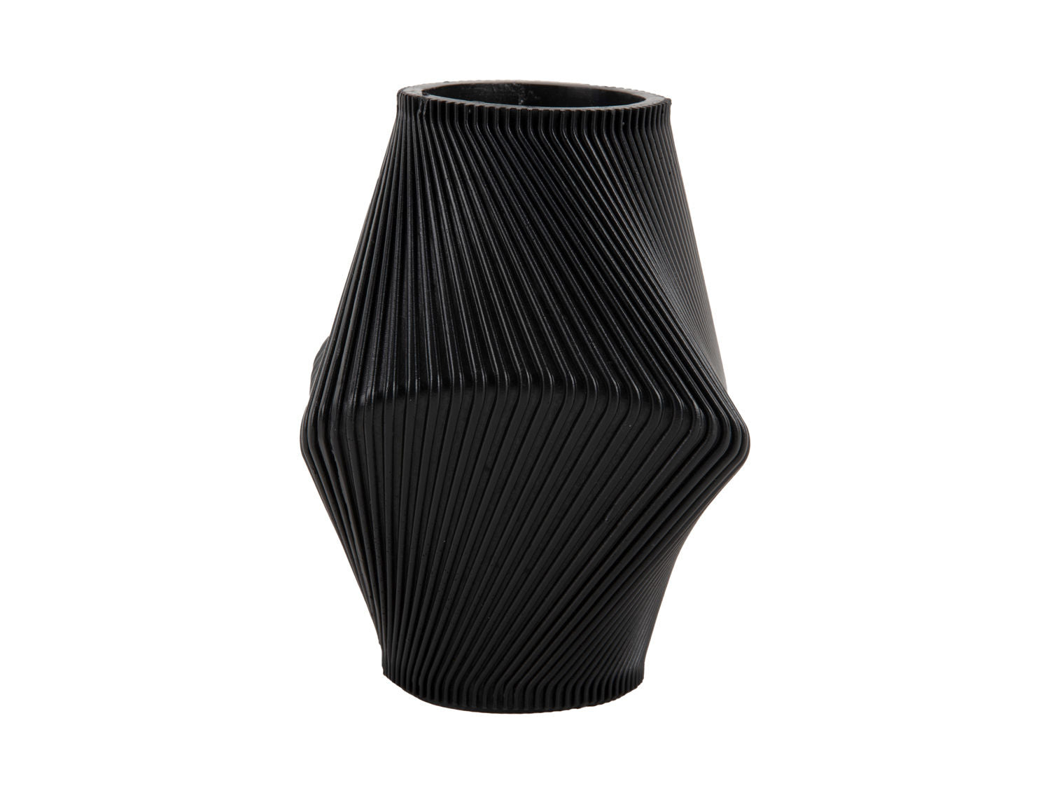 nuværende Vase Twisted Rib sort