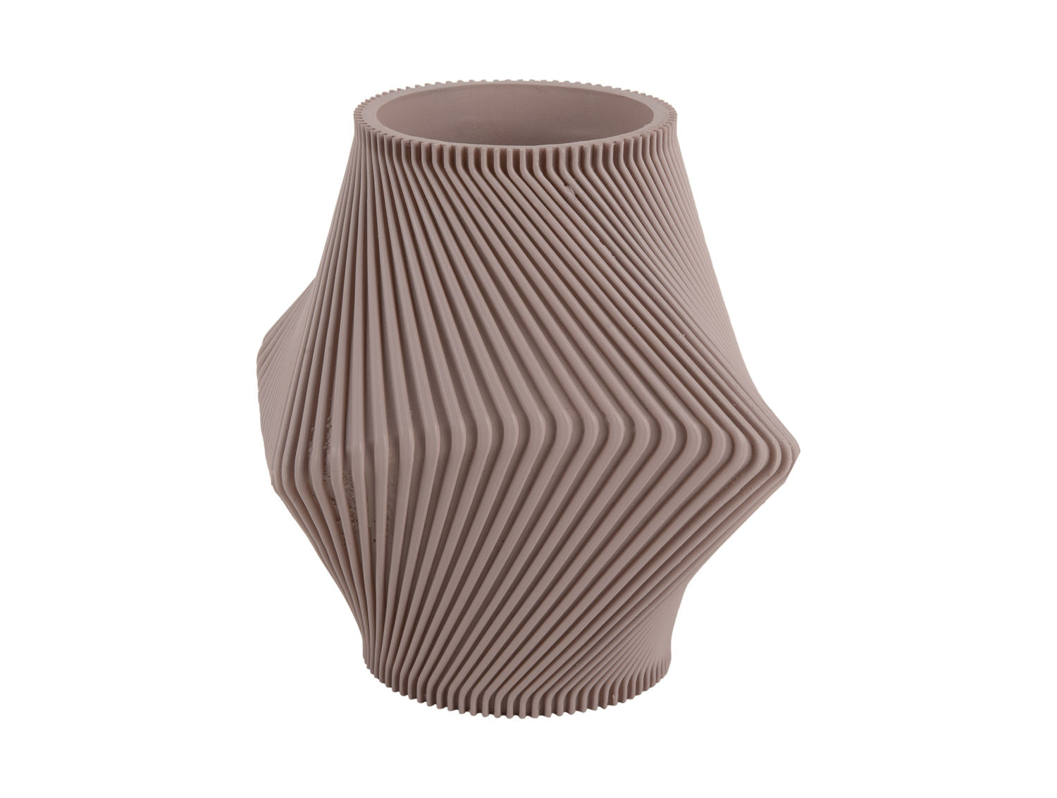 Present Time Vase Twisted Rib varm grå