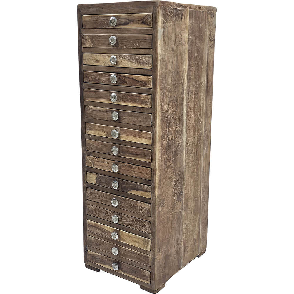 Trademark Living Gammel kommode med 15 skuffer