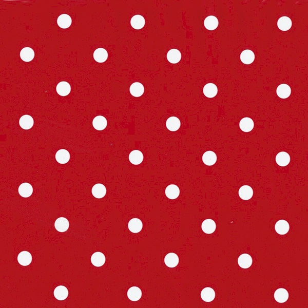 Selvklæbende folie rød dots 45x200 cm