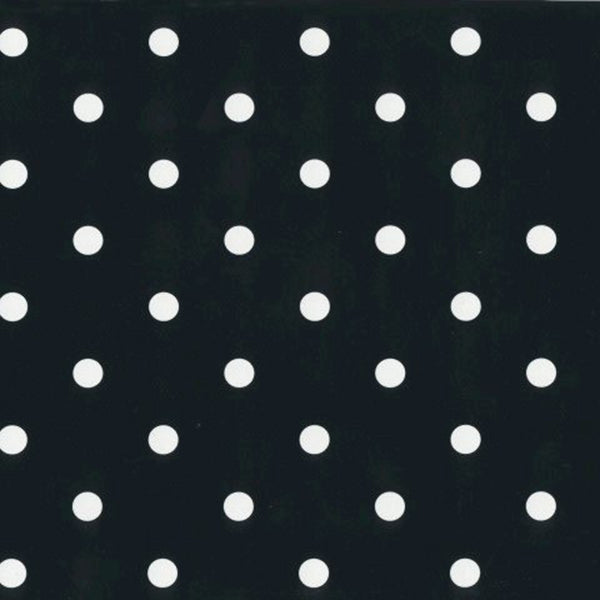 Selvklæbende folie sort dots 45x200 cm