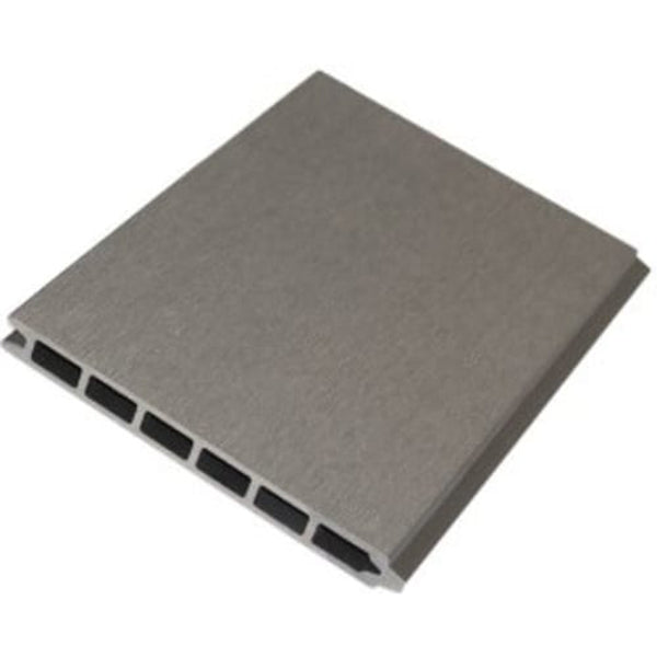 NSH hegnsbræt børstet antracitgrå komposit 20,5x2,1x180 cm