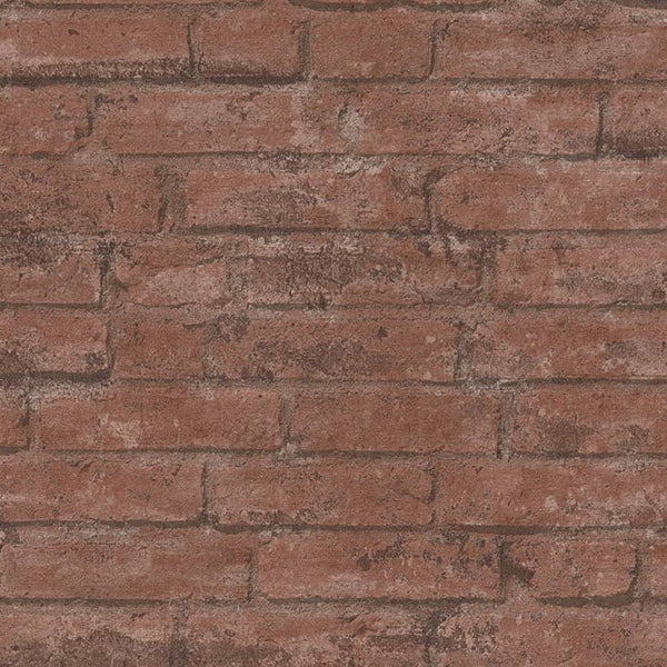 Tapet med mursten rødbrune 0,53x10,05