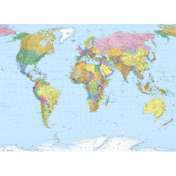 Fototapet World Map 1,84x2,54 meter