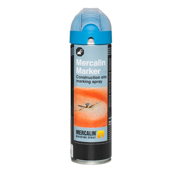 Mercalin mærkespray 500 ml fluorescerende blå