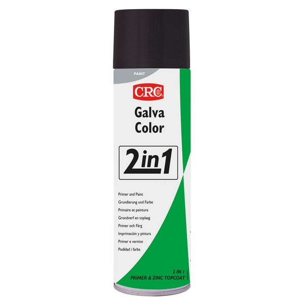 Rustbeskyttende spraymaling GalvaColor Sort RAL 9005, 500 ml