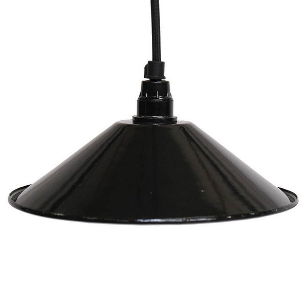Enamel loftslampe - Sort 6x21x21 cm