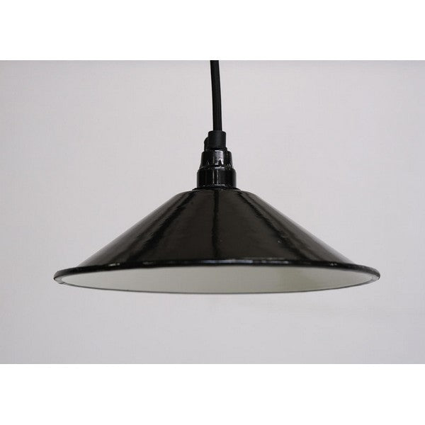 Enamel loftslampe - Sort 6x21x21 cm