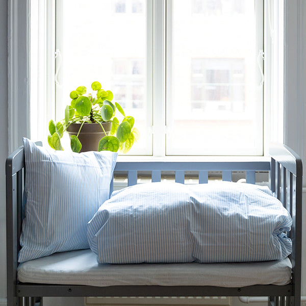 By Skagen sengetøj Emilie bomuld lyseblå striber 140x200 cm