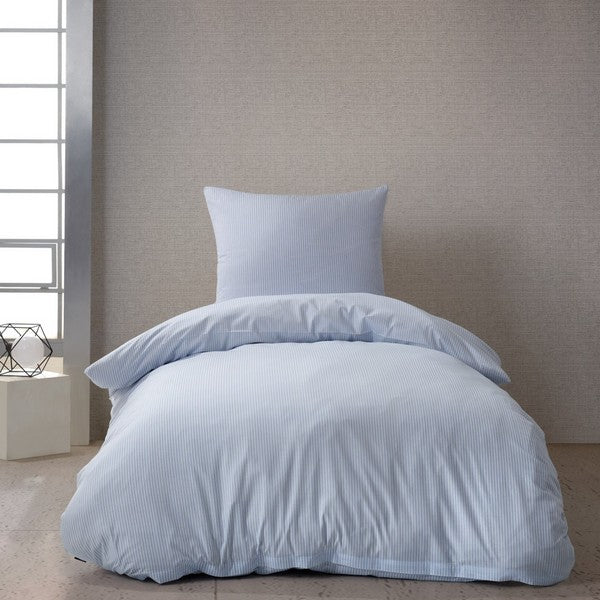By Skagen sengetøj Emilie bomuld lyseblå striber 140x200 cm