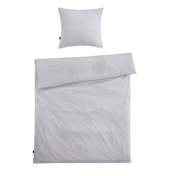 By Skagen sengetøj Josefine bomuld grå striber dobb 200x200 cm