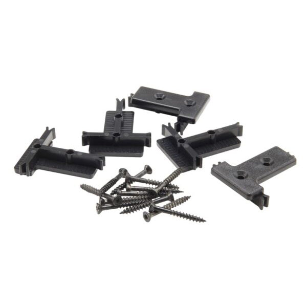 Kirkedal T-clips til bort 50x40 mm sort 50 stk/pakke