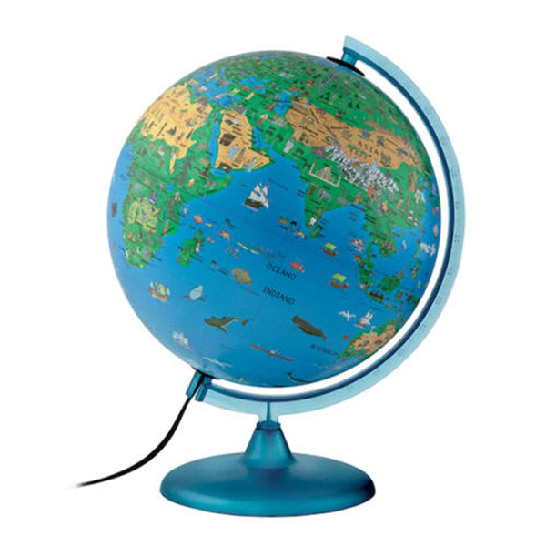 Globus med lys 40 x 30 cm