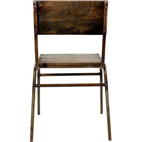 Fresco stol kombination af træ og jern 86x46x43 cm