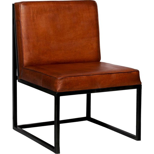 Perry loungestol med læder 89x63x66 cm