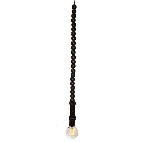 Bruce hængelampe i træ - antiksort 103x5x5 cm