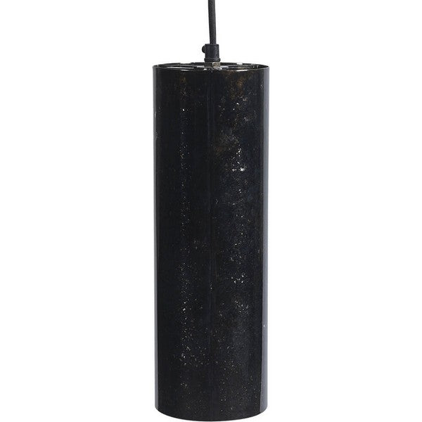 Jonah cylinderformet lampe S -  mørkeblå marmoreret 31x10x10 cm
