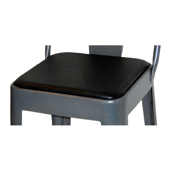 Sitt stolehynde i sort til barstol 0,5x30x30 cm