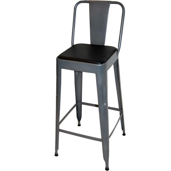 Sitt stolehynde i sort til barstol 0,5x30x30 cm