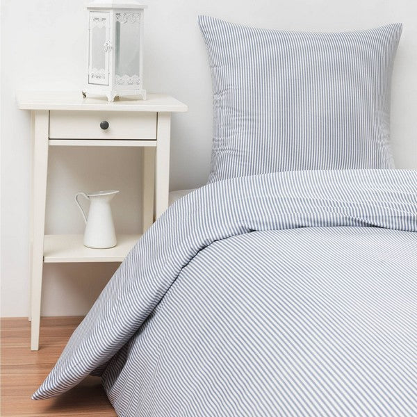 By Skagen sengetøj Mille bomuld mørkeblå striber 140x220 cm