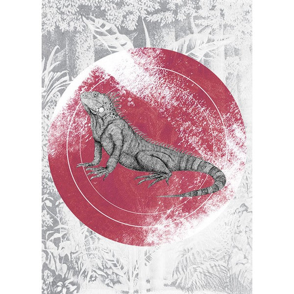 Plakat Leguan cirkel - 30x40 cm