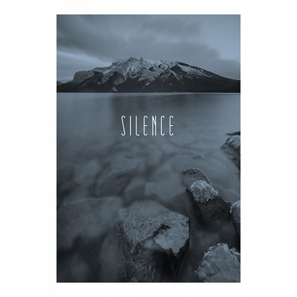 Plakat Word Lake Silence Steel - 30x40 cm