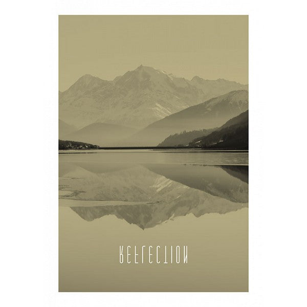 Plakat Word Lake Reflection Sand - 30x40 cm
