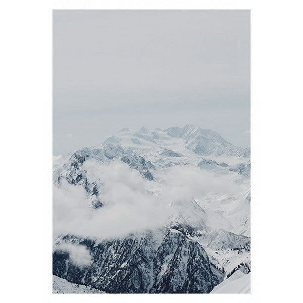 Plakat Bjerge Skyer - 40x50 cm