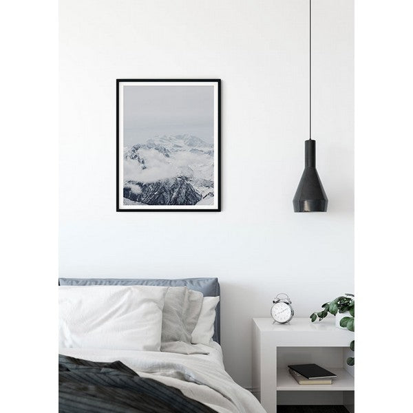 Plakat Bjerge Skyer - 50x70 cm