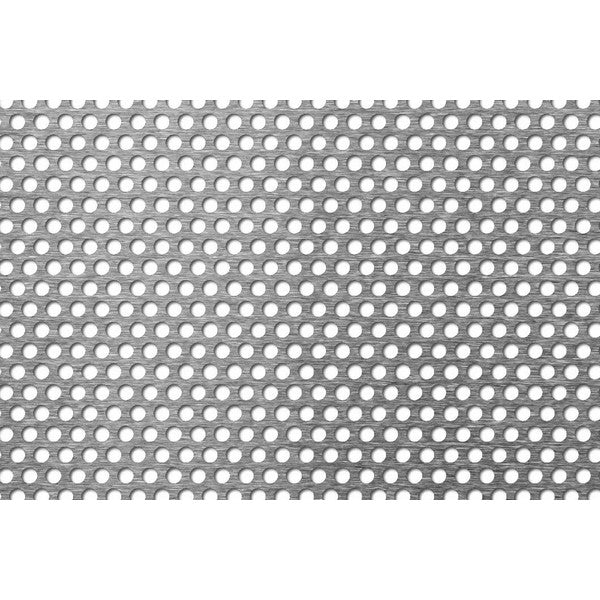 Perforeret Aluminiumsplade 1x1000x2000 mm Ø5 mm T7,5 mm 40,3% luft